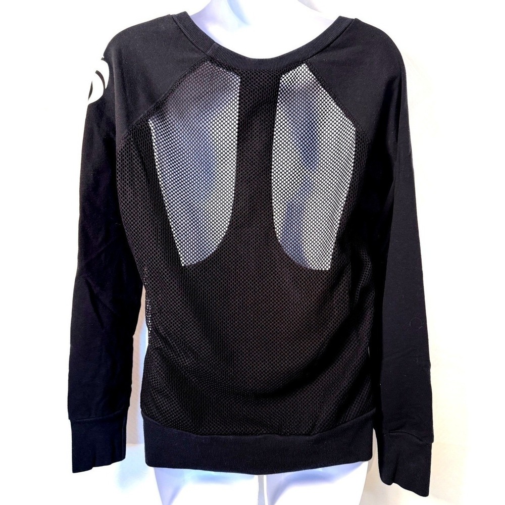 Splits59 Ride Revolve Black Mesh Back Athletic Sweatshirt Top Womens M Cycling